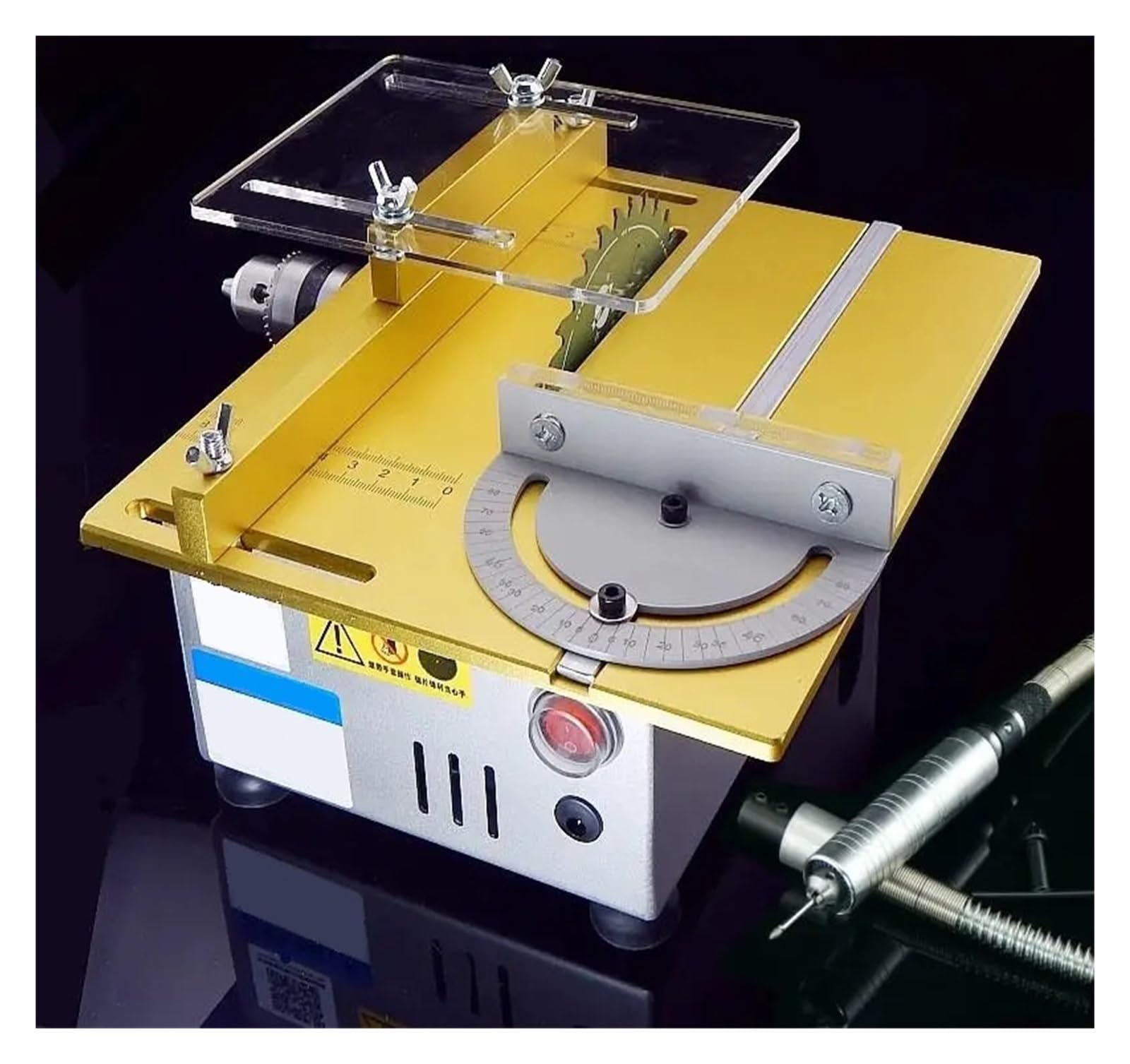 Mini Sierra De Mesa Multifunción, Torno Banco For Carpintería Hecho A Mano, Pulidora Eléctrica, Amoladora, Modelo DIY, Corte, 7000 Rpm Corte De PrecisióN