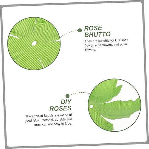 Miniatura 9 de EXCEART 50 piezas de flores artificiales de tela de cálices de rosas para manualidades, álbumes de recortes, ramilletes de boda, ramilletes,