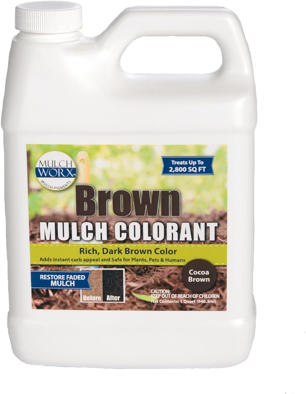 MulchWorx Brown Mulch Color Concentrate - 2,800 Sq. Ft. - Rich Dark Brown Mulch Dye Spray