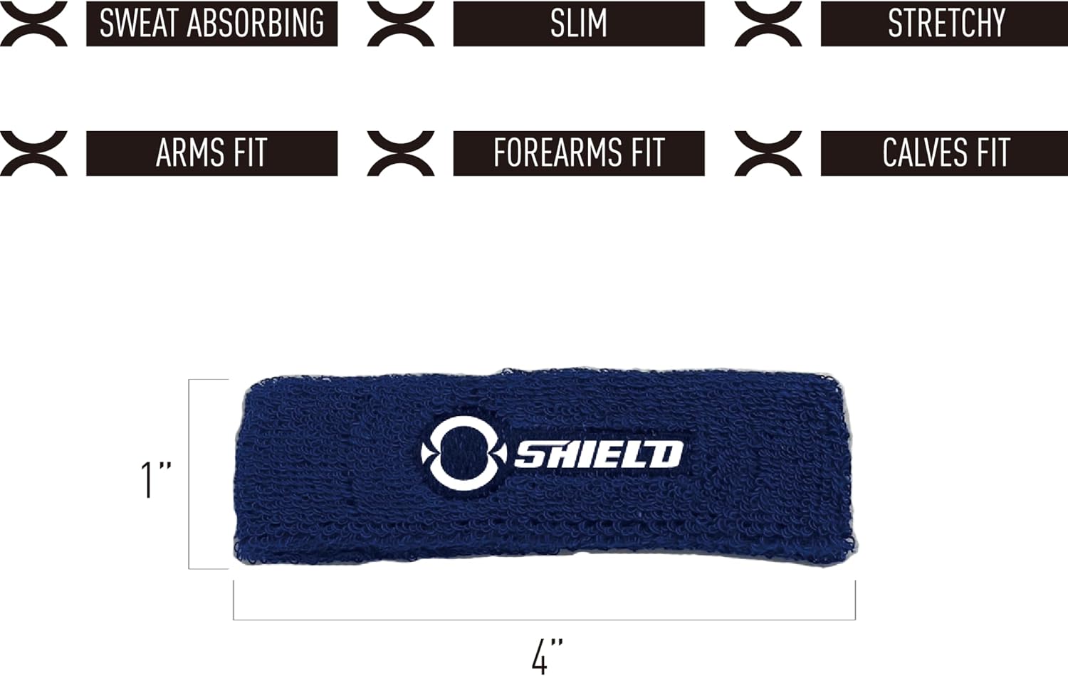 O Shield Big Dawg Football Backplate with Royal Blue Sports Arm Band, Backplate Football with Bicep Band, Sold by Package
