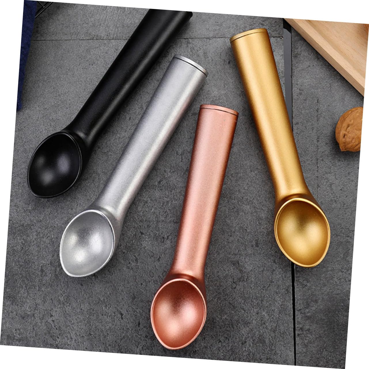 VALICLUD 4pièces Cuillère à Glace Multifonctionnelle Aluminium Cuillère à Fruits Et Pastèque Pratique Pour Cuisine Pâtisserie
