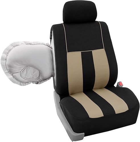 Miniatura 7 de FH Group Juego de tres filas llamativas fundas de asiento de coche de 7 plazas, compatibles con bolsas de aire y listas para dividir, ajuste