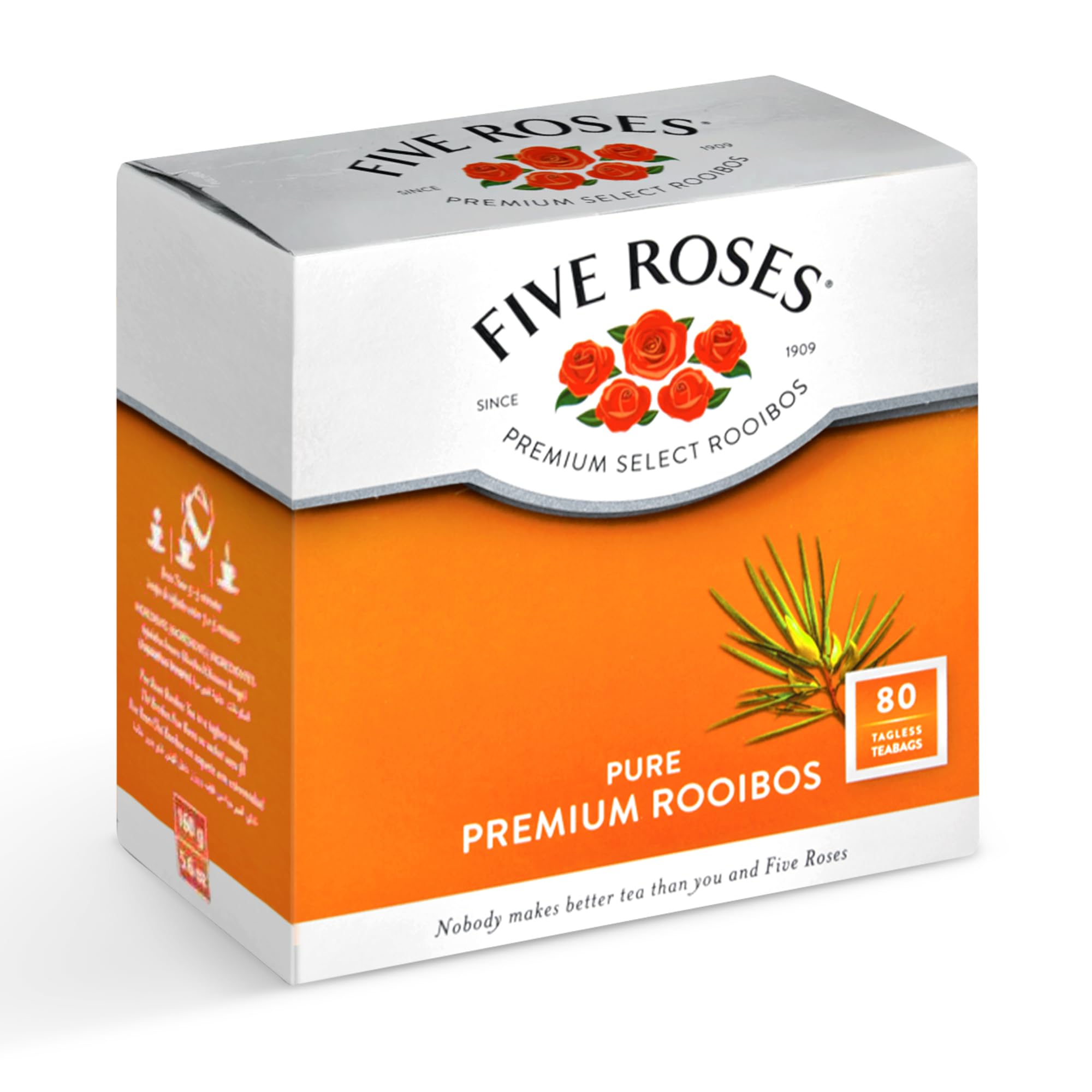 Five RosesRooibos Select - Flavourful Tea Bags - Aromatic UK - Pure Bliss in Every Sip - 2 x 160g