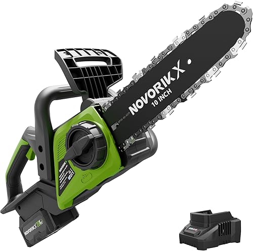 Miniatura 8 de Motosierra inalámbrica sin escobillas de 60 V, motosierra eléctrica de 18 y 16 pulgadas con batería y cargador de 5.0 Ah, engrasador automático,