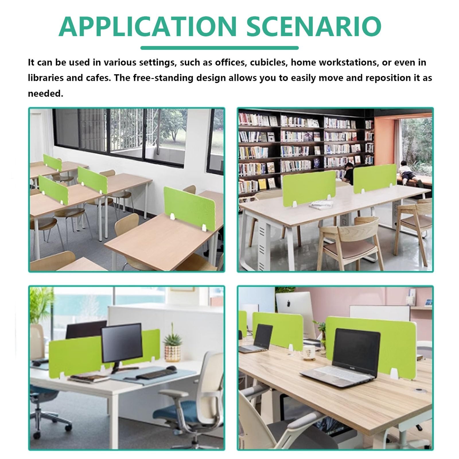 Divisorio per scrivania, Pannello fonoassorbente e Schermo per la Privacy, Ideale per Ufficio, Scuola e Smart Working, Personalizzabile, Grigio, 100x30 cm.