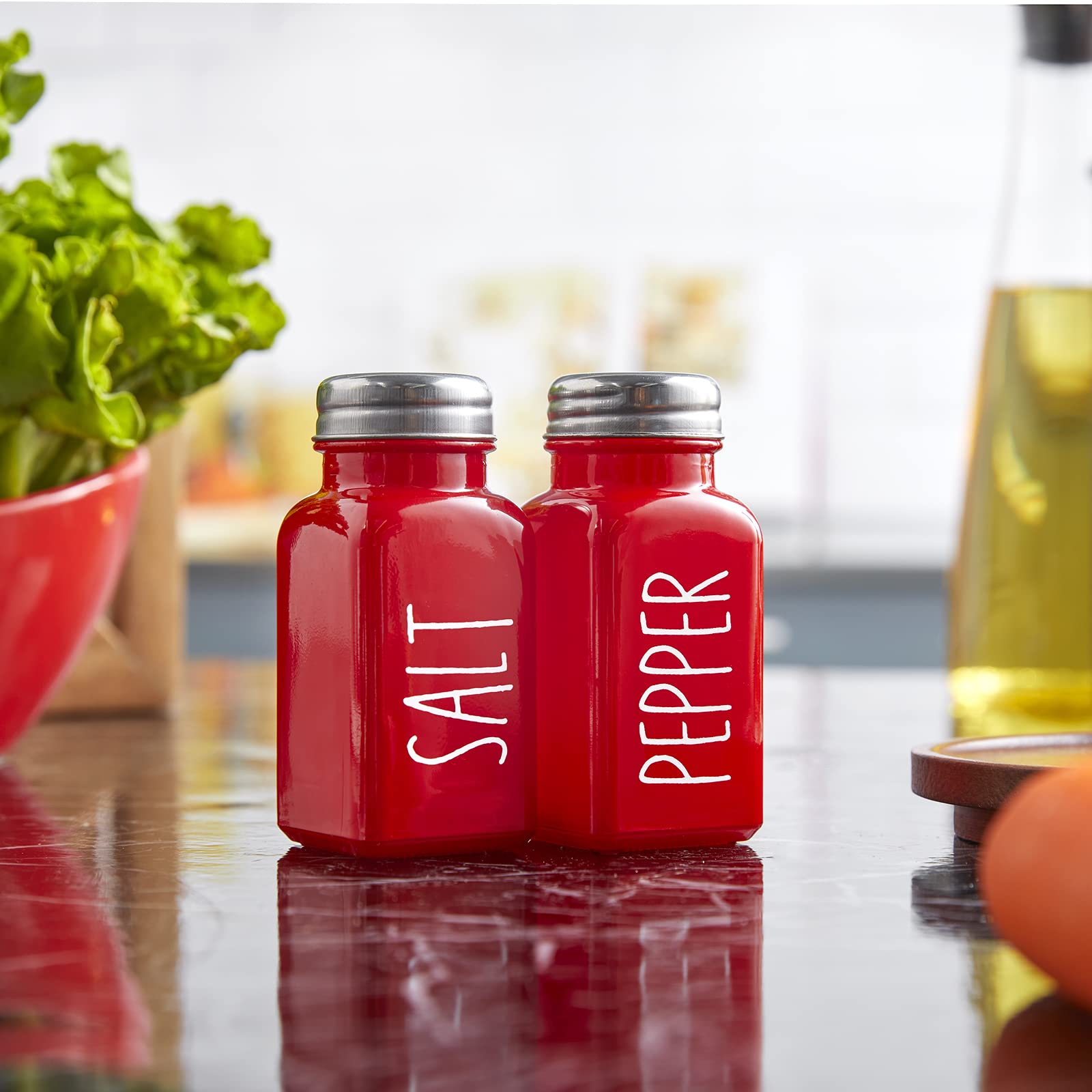 Set De 2 Salières Et Poivrières En Acier Inoxydable Et Verre, Salière Et Poivrière De Qualité Supérieur, Pot A Sel Accessoires De Cuisine (Blanc