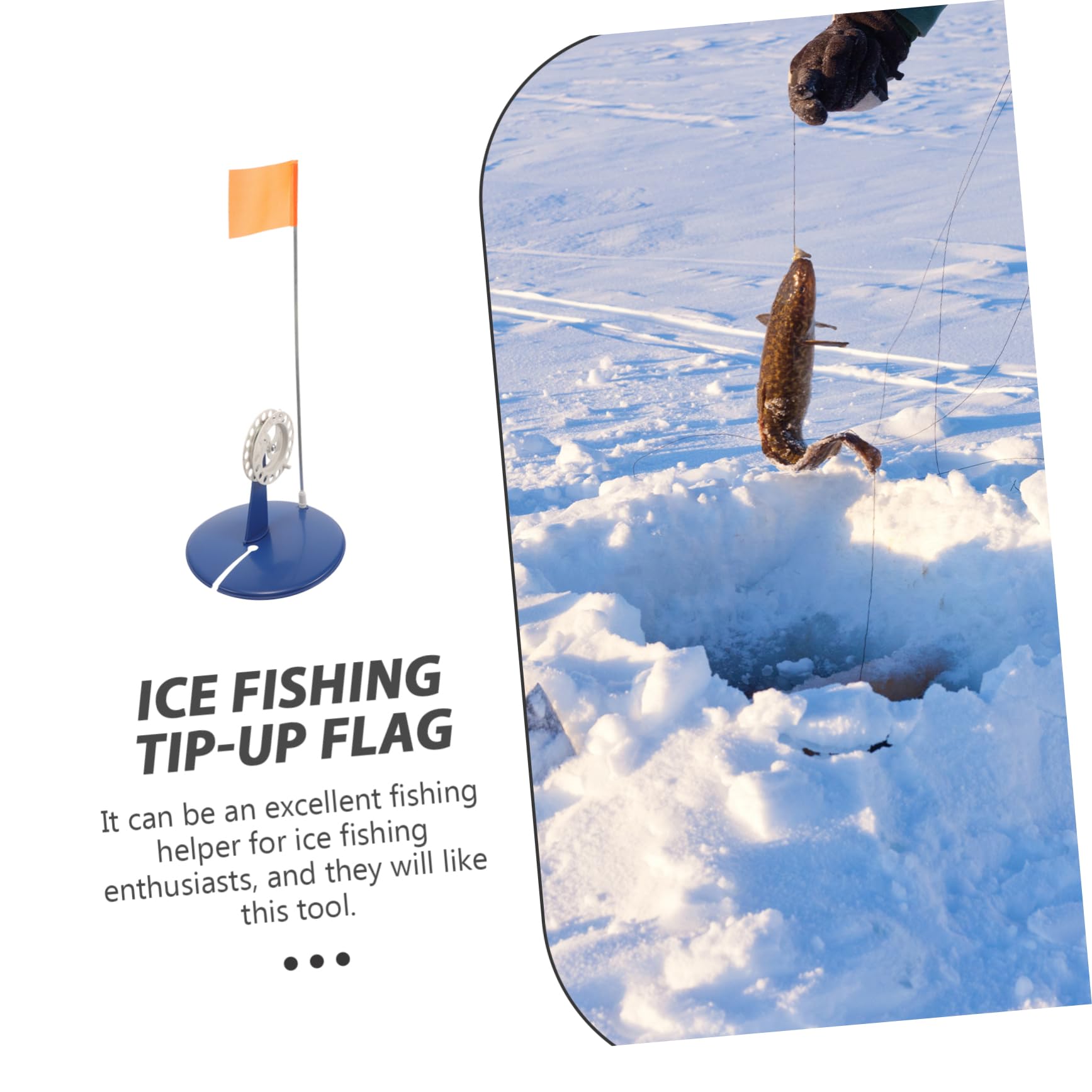 Garneck Ice Fishing Accessory Tip-up Fishing Flag Winter Ice Fishing Flag for Tip-up Angler Angling Supplies