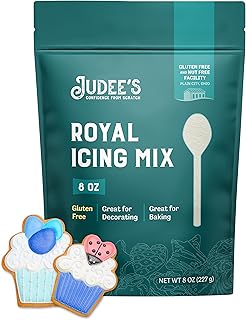 Judee's Royal Icing Mix 8 oz - Frost Cookies Like a Professional - Great for Decorating and Baking - Just Add Water - Non-...