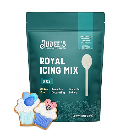 Judee's Royal - Mezcla de glaseado de 8 onzas, galletas heladas como un profesional, ideal para decorar y hornear, solo tienes que añadir agua, sin Judee's Royal - Mezcla de glaseado de 8 onzas, galletas heladas como un profesional, ideal para decorar y hornear, solo tienes que añadir agua, sin