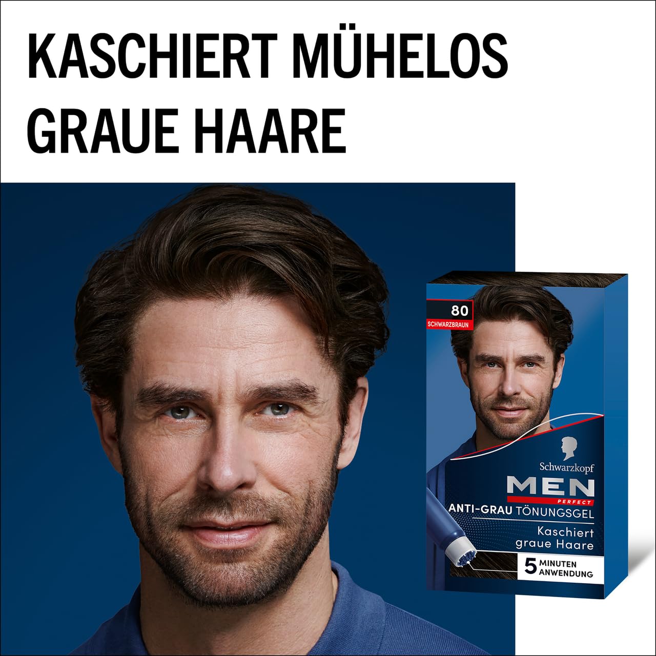 Men Perfect Men Perfect Farba do Włosów, 80 Czarny/Brązowy, 3 x 80 ml