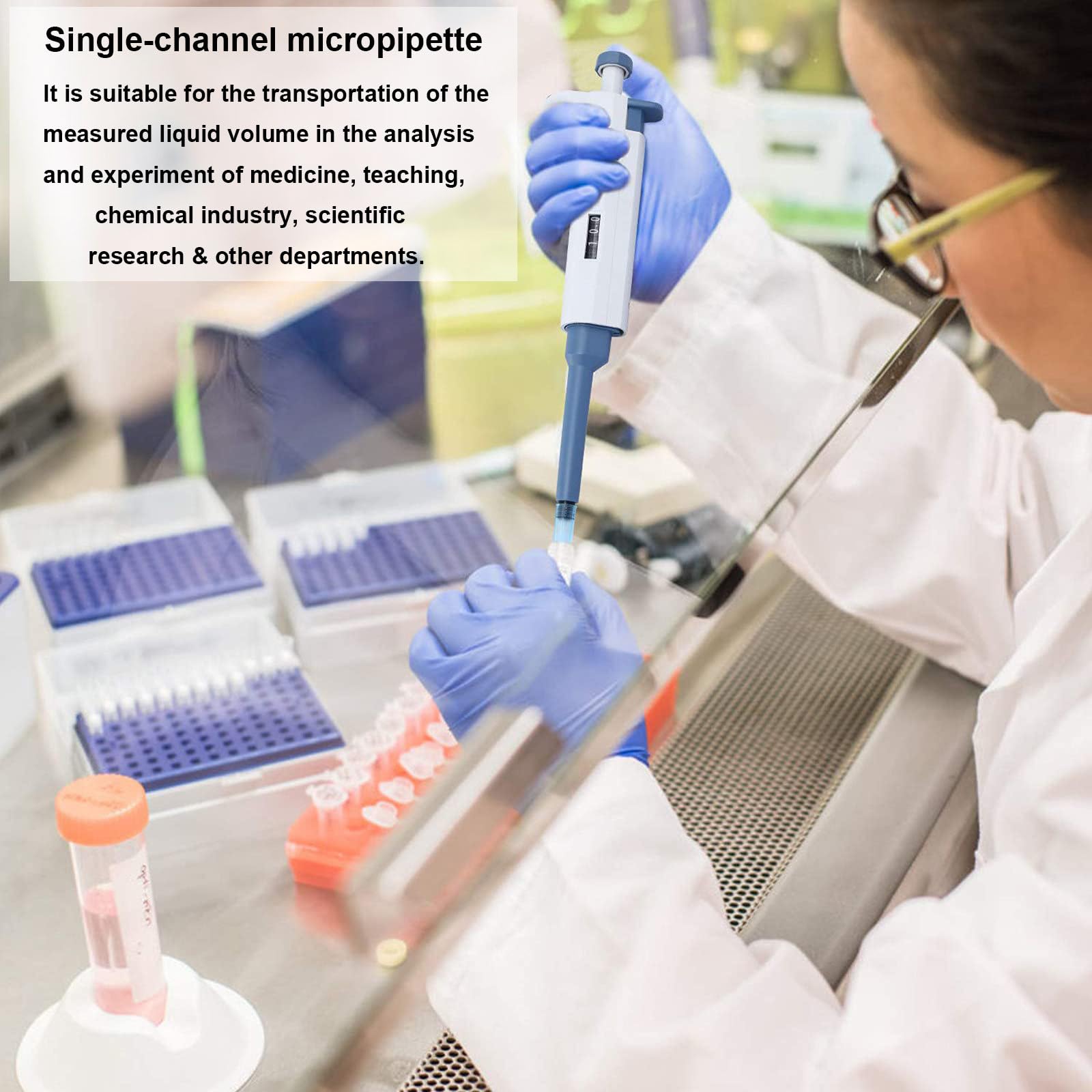 Labor-Mikropipette, manuelle Pipette, hohe Präzision, Keine Rückstände bei der Flüssigkeitsabgabe, 121 °C hohe Temperatur, verwendet für wissenschaftliche und medizinisc