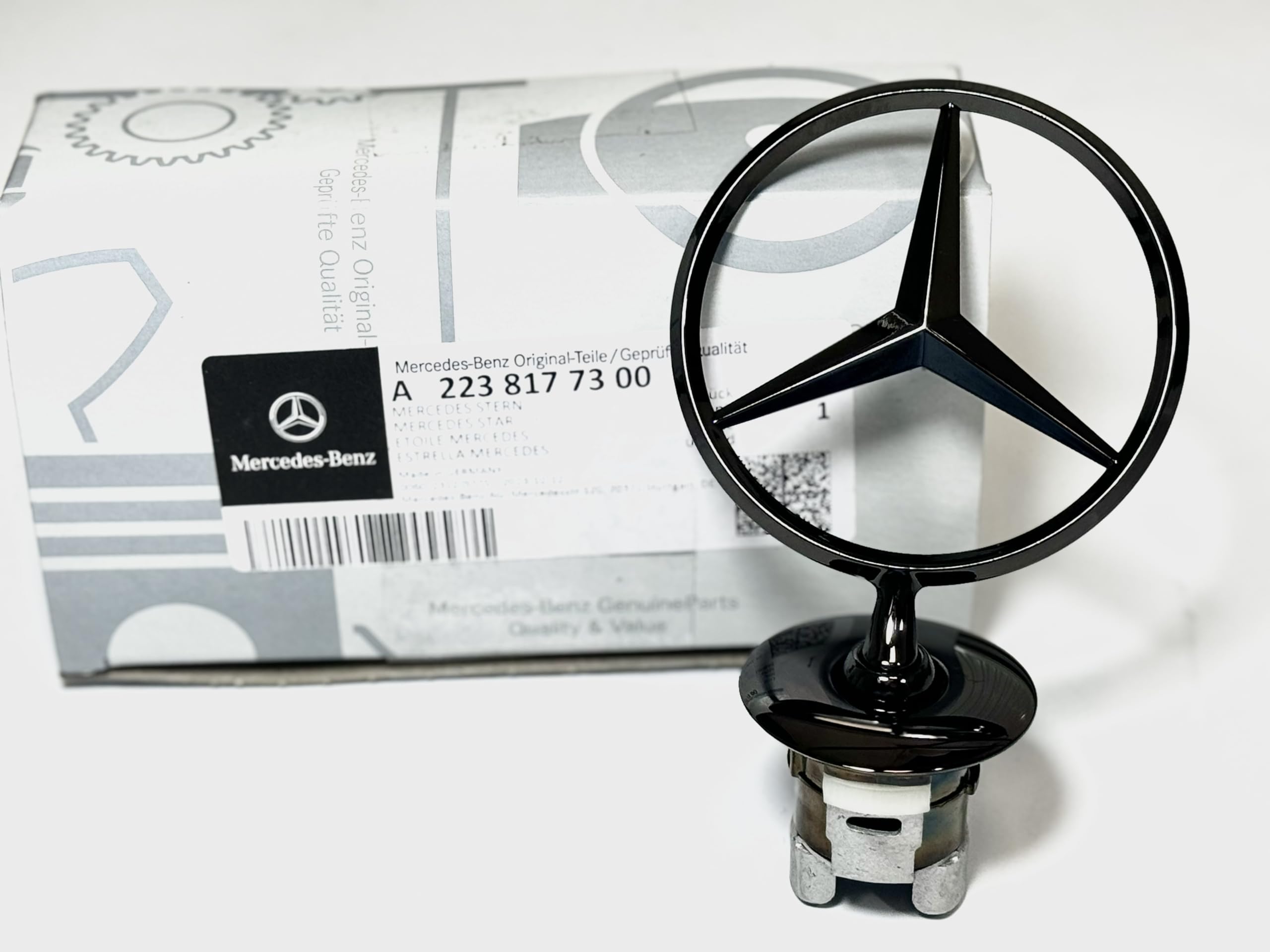 Stern für Motorhaube Mercedes Benz Schwarz Emblem C-Klasse/CLK/E  