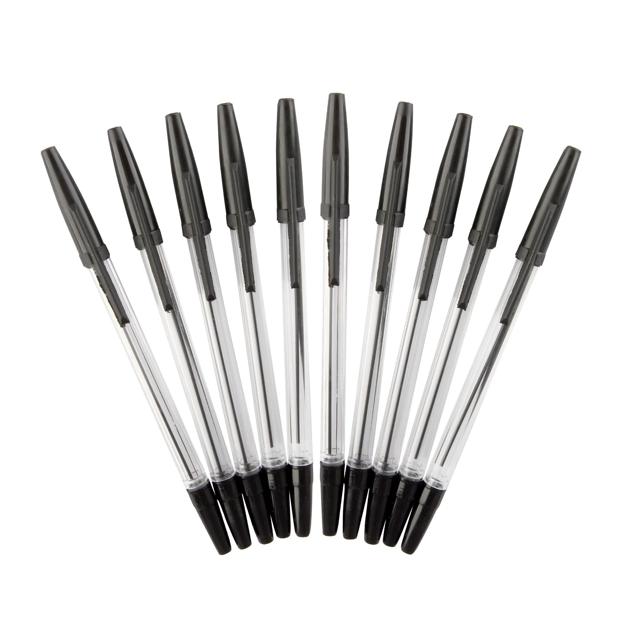 1ABOVE Black Ballpoint Pens, Medium Tip, Pack of 10, Professional Writing Pens for Office, Home and School