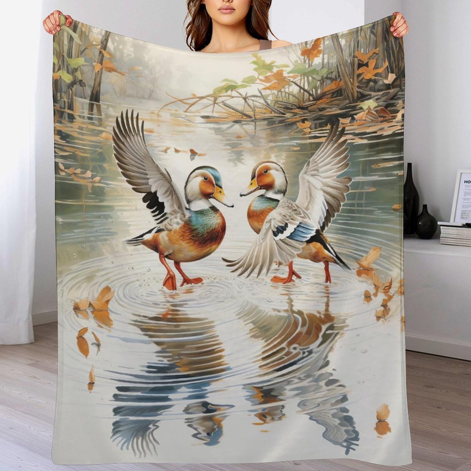 Couverture canard en flannel douce pour partager des moments de tendresse