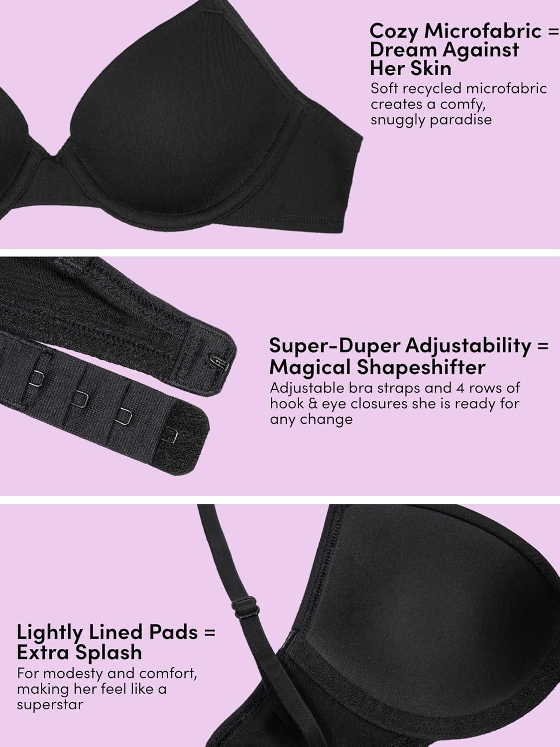 Fruit of The Loom Girls First T-Shirt Bra with Underwire - Image 4