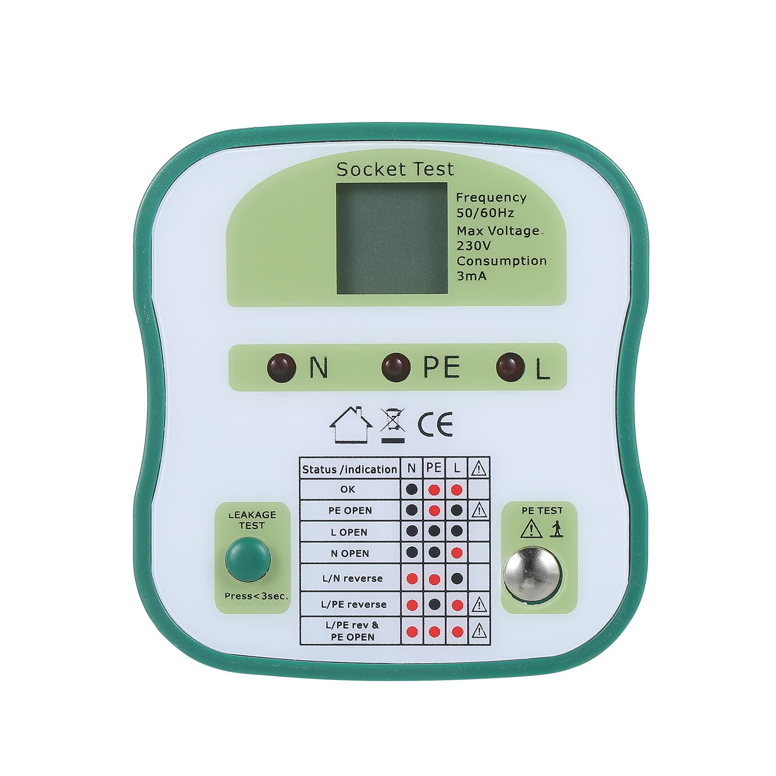Buy Socket Tester,Smart Socket Tester Digital LCD Display Wall Sockets