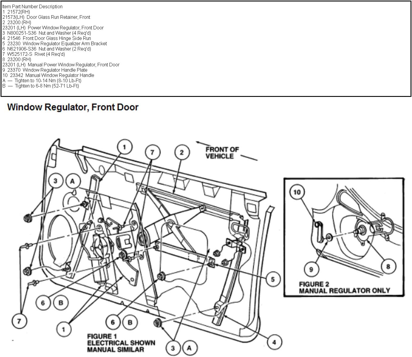 for Ford Mustang 2005-2009 Convertible Left Quarter Window Motor Track Regulator Repair Kit, Natural