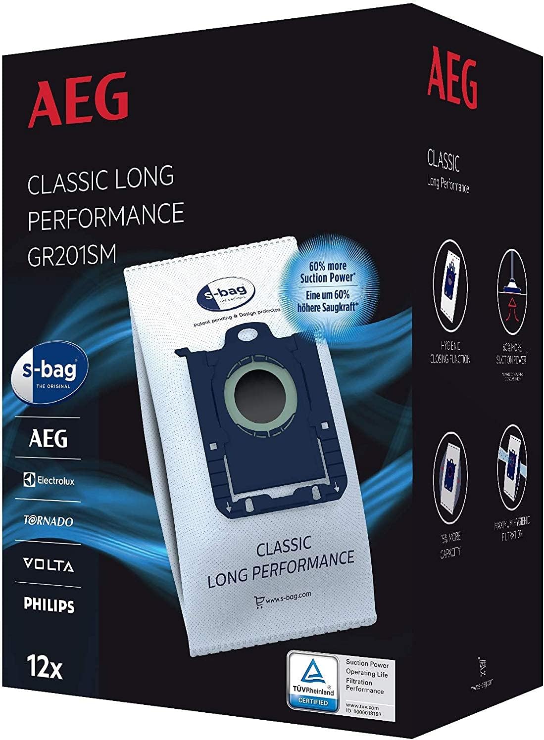 Aeg gr201sm Vacuum Cleaner Cylinder Dust Bag Vacuum Cleaner