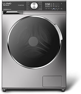 Lloyd Tru Slim 7 kg 3 Star Fully Automatic Front Load Washing Machine |1200 RPM | Detergent Storage Zone | 14 Wash Programs | In-Built Heater | Reload Function, GLWF703TSGGB, Graphite Black)