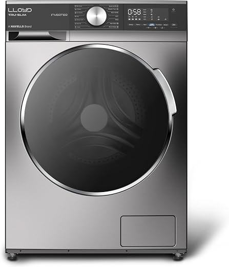 Lloyd Tru Slim 7 kg 3 Star Fully Automatic Front Load Washing Machine |1200 RPM | Detergent Storage Zone | 14 Wash Program...