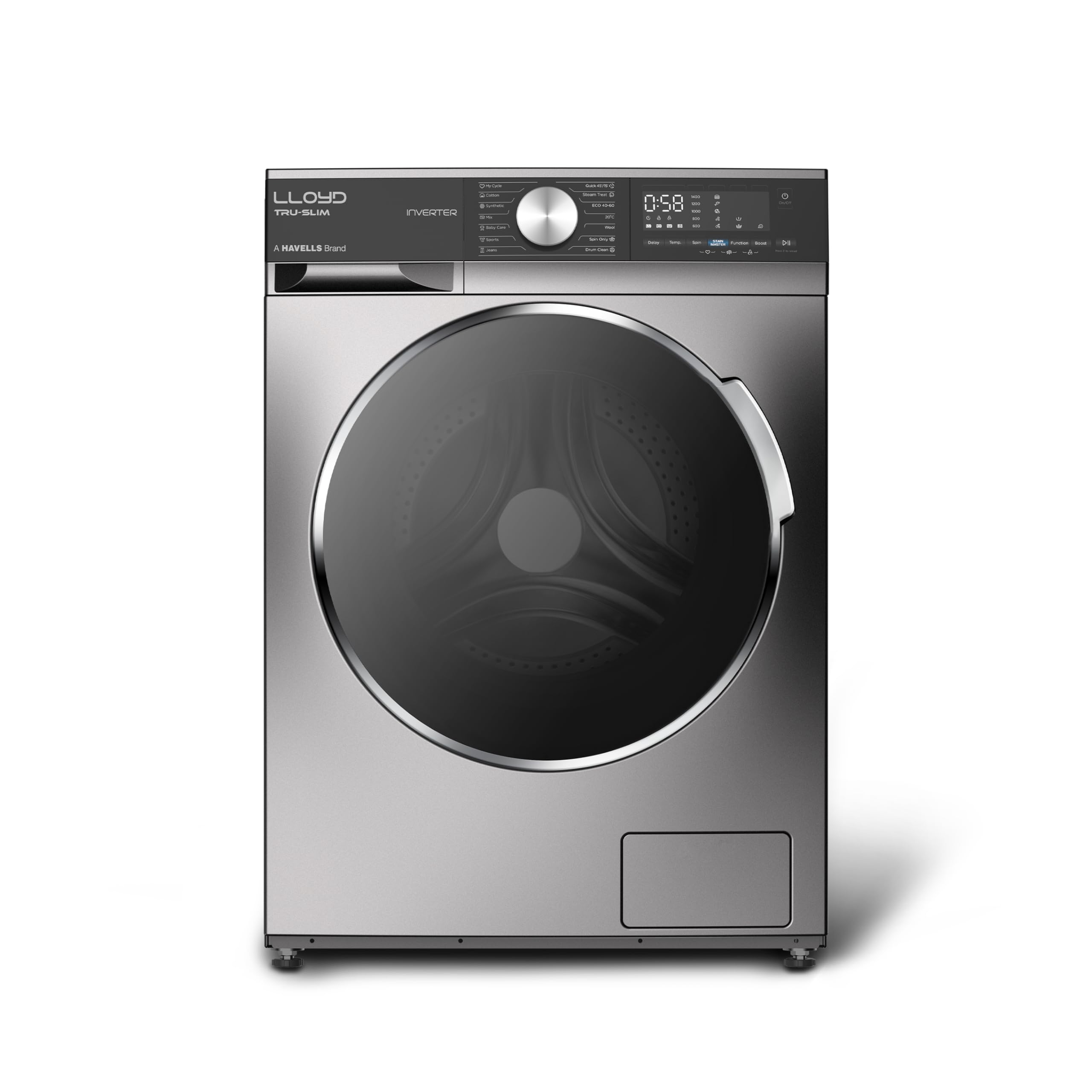 Tru Slim 7.0 kg Front Load Washing Machine | Fully Automatic | Hygiene+ Steam | BLDC Inverter Motor | 1400 RPM | Baby Care Wash | Touch Panel | Cloth Reload-image-1