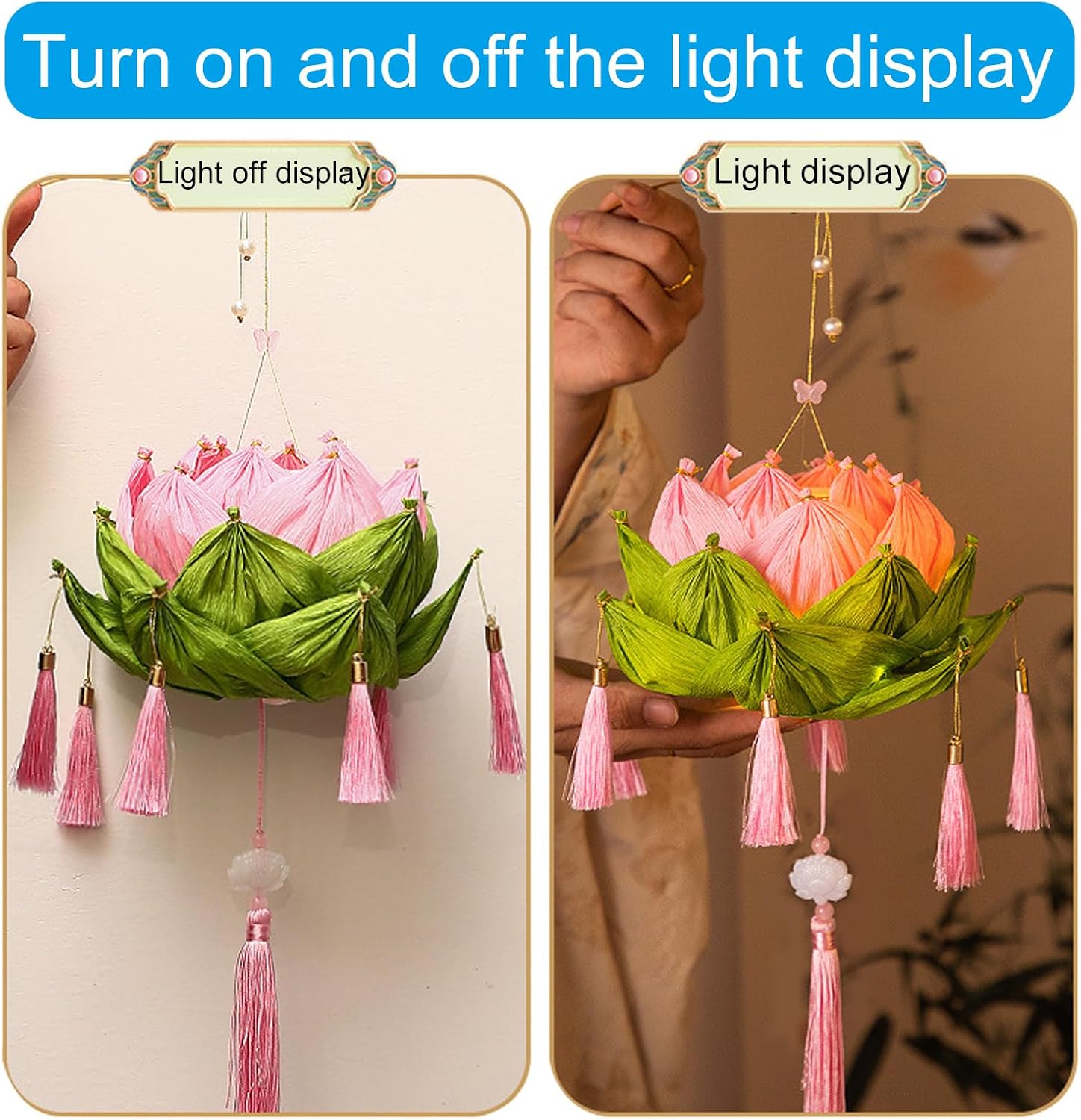 Artificial Flower Light Festival Decors Decorative Candleholder Light for Traditional Festival Cosplays Event Lights