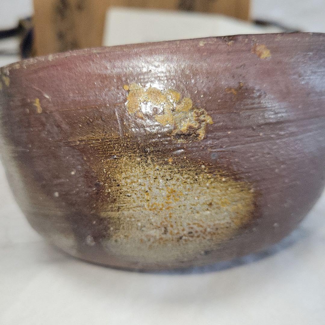 Amazon.co.jp: 備前焼 さんぎり焼き 抹茶茶碗 利陶苑 金重陶弘 第七十