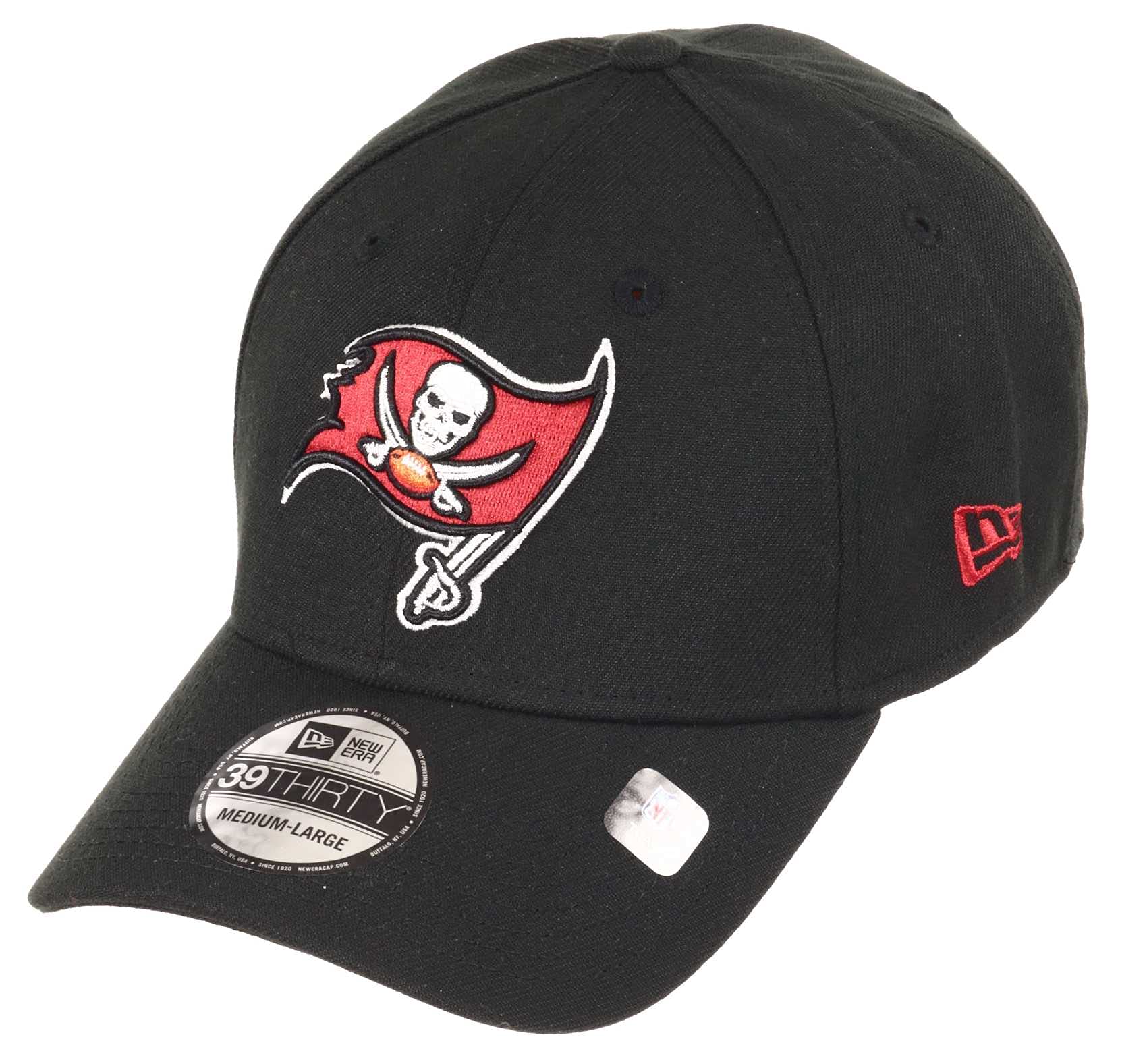 New Era Unisex Buccaneers-3 Tampa Bay Buccaneers Nfl Core Edition Black 39Thirty Stretch Cap