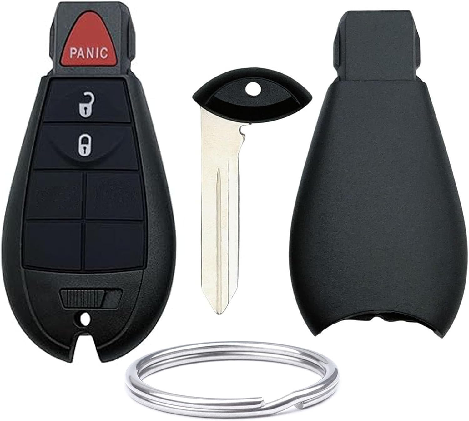 Replacement for Jeep Key Fob Shell Cover Fits for Dodge RAM 1500 2500 3500 Grand Caravan Journey Durango Jeep Grand Cherokee Keyless Entry Key Fob Case (3-Button) thumbnail