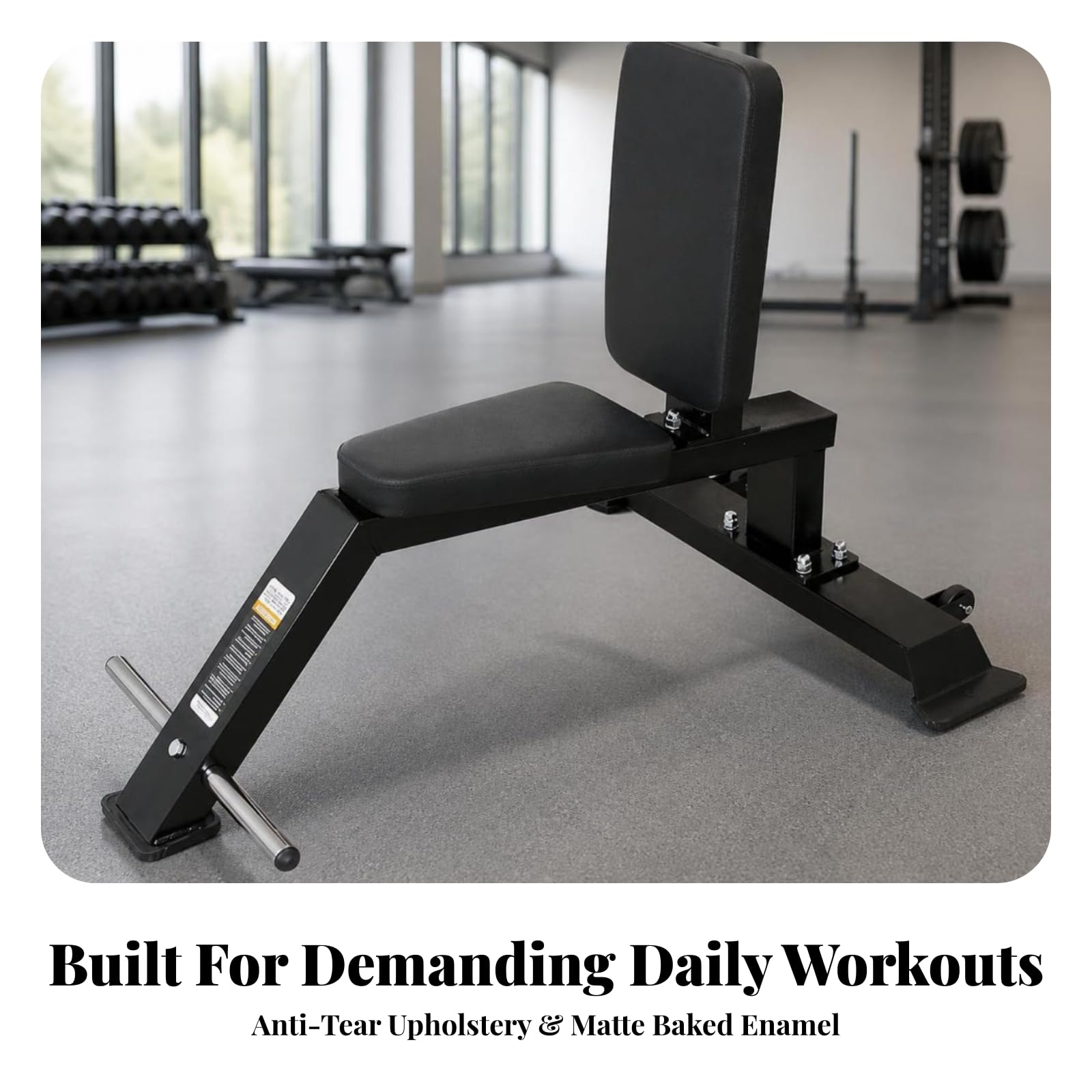 Silla Entrenamiento Estable Banca | Base Rectangular Reforzada, Silla Press Hombros Hombros, Banco Vertical con Ruedas, Gimnasio, portistas, Entrenadores