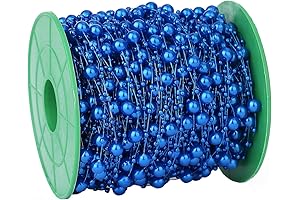 Lavish Blue Beaded Garland: A Shimmering Embrace for Your Christmas Tree