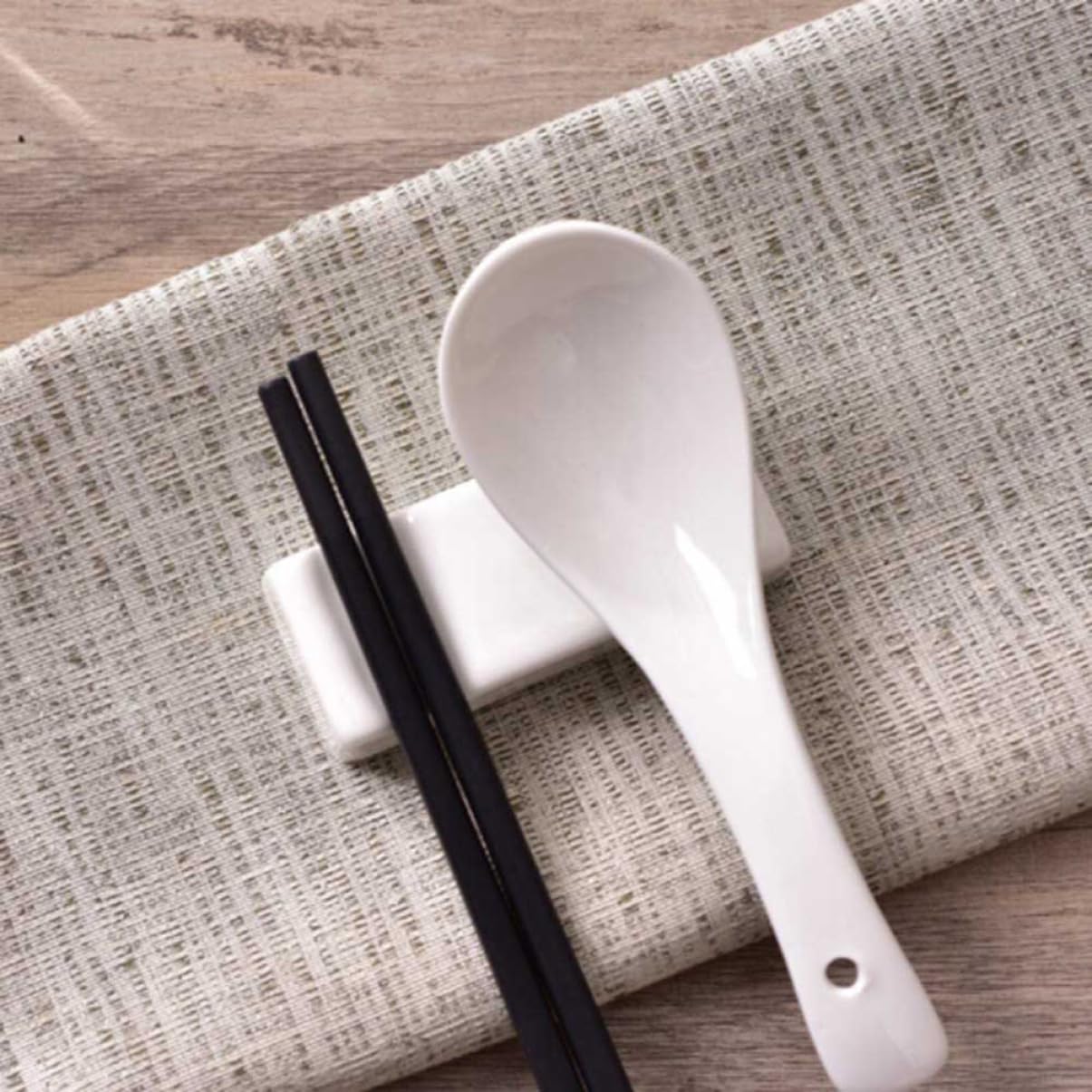 MRKU Repose-Baguettes, Supports à Baguettes, présentoirs de Restaurant, Lot de 3, Support de Rangement en céramique pour cuillères et fourchettes