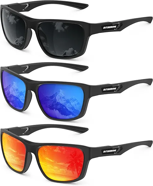 KALIYADI Polarized Sunglasses Men Sports-Sunglasses: Classic Sun Glasses for Driving, Fishing for Women with UV400 Protection