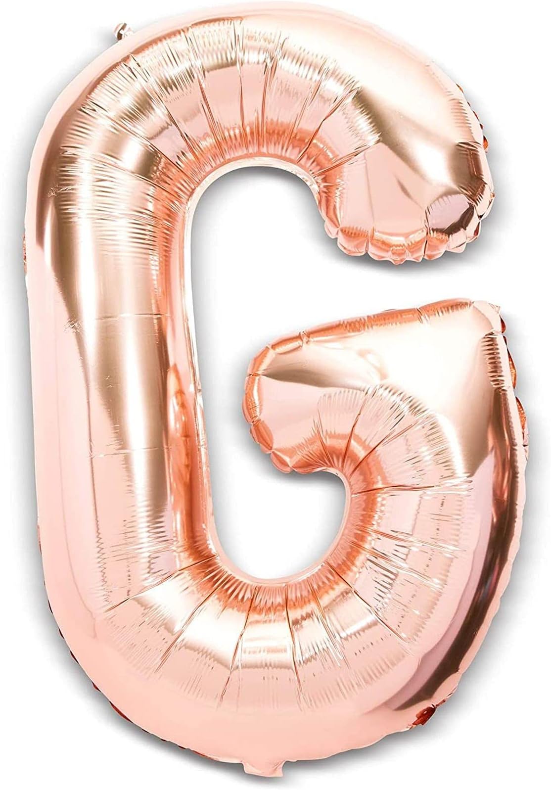 Sparkle and Bash Big Letter G Balloons, Rose Gold Foil (2 Pack) 40 Inches