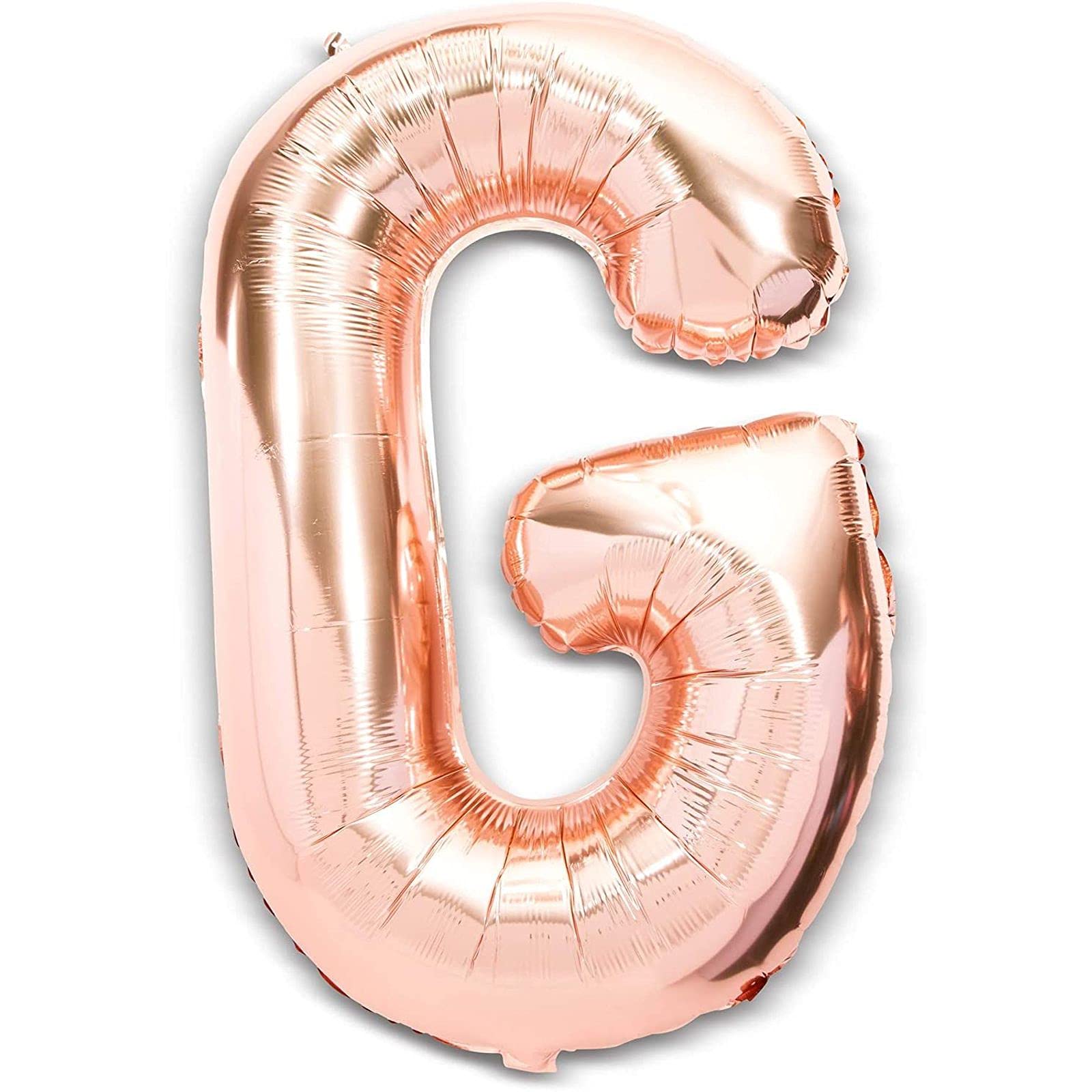 Sparkle and Bash Big Letter G Balloons, Rose Gold Foil (2 Pack) 40 Inches