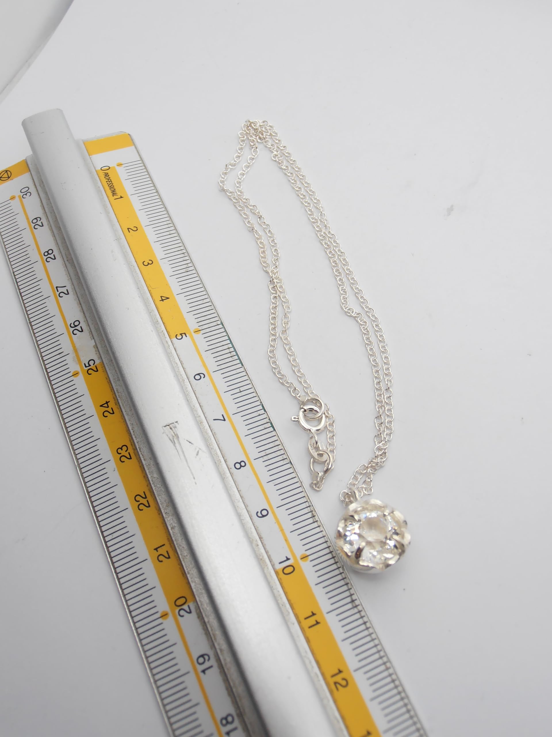 Punto Luce : Girocollo e Ciondolo in Argento 925 con Zircone taglio Brillante - Pendente - Catenina - Collana Pietra Semi-Preziosa