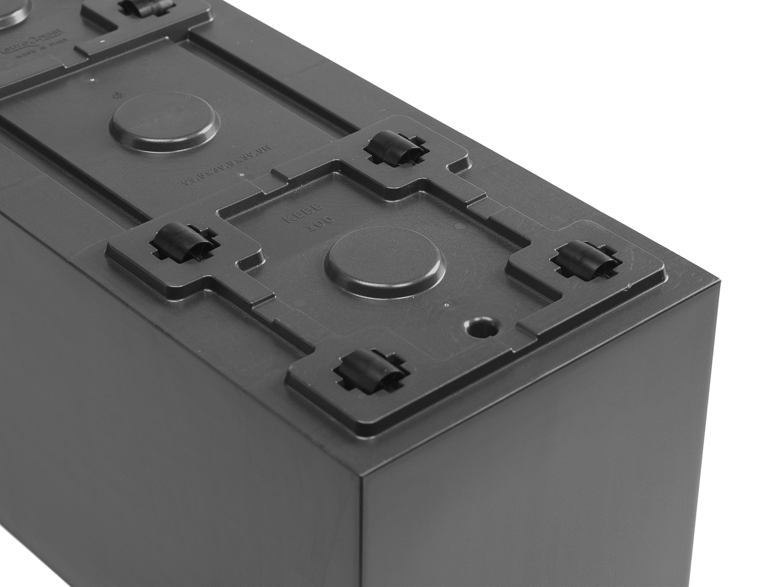 EURO3PLAST Fioriera Rettangolare da Interno Esterno Kebe 100X40 H40 in plastica Riciclata Grigio Antracite