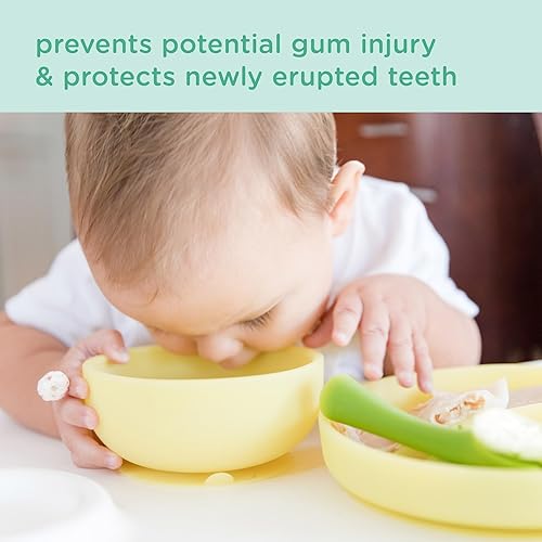 Miniatura 5 de Olababy Tazón de succión 100% de silicona con tapa para alimentación independiente  Esencial de autoalimentación de primera etapa para niños