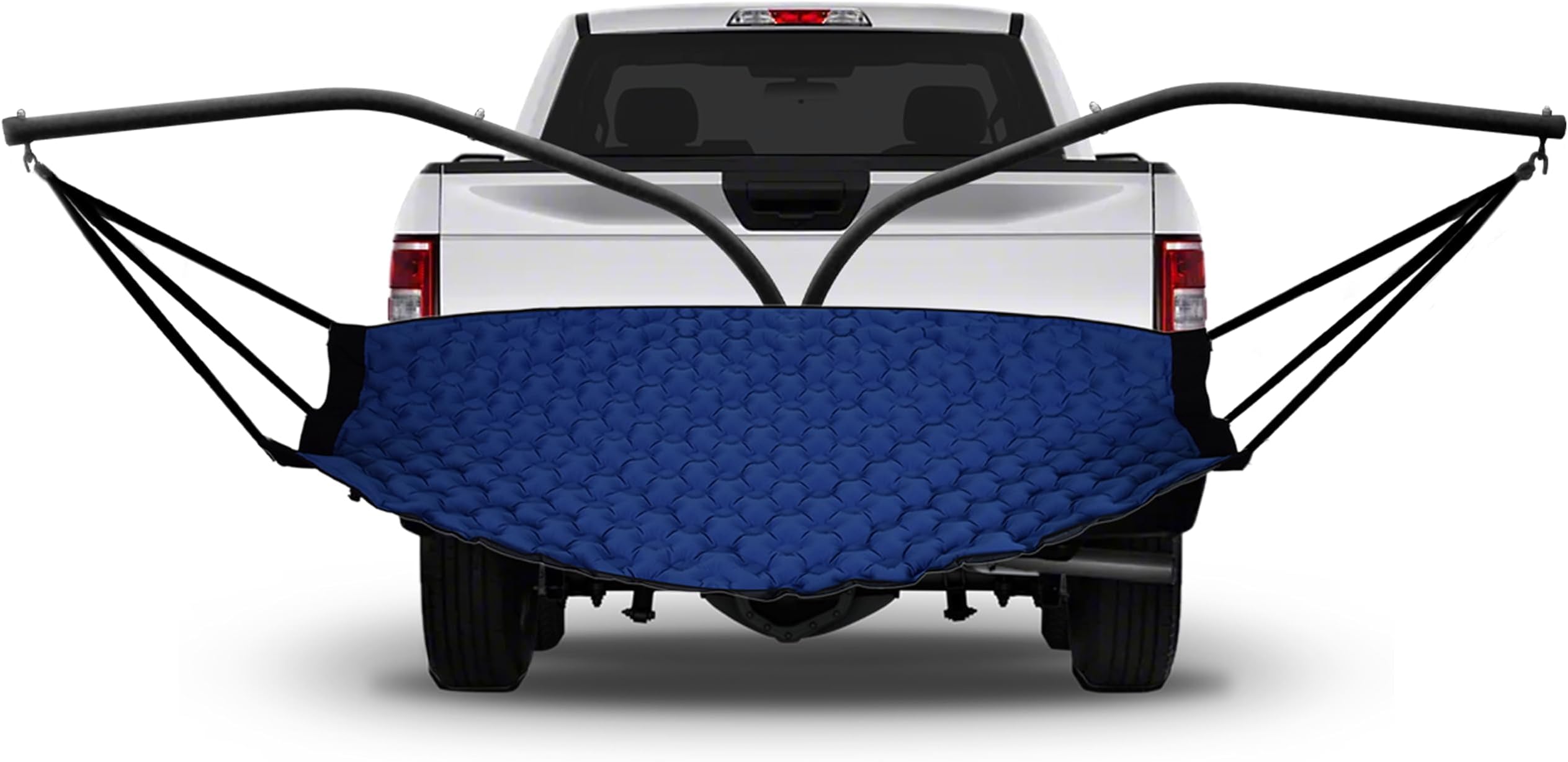 Trailer Hitch Stand and 2 Blue Hammaka Chairs Combo Wood