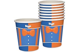 Blippi Cups - 9oz Paper Cups for Kids' Celebrations