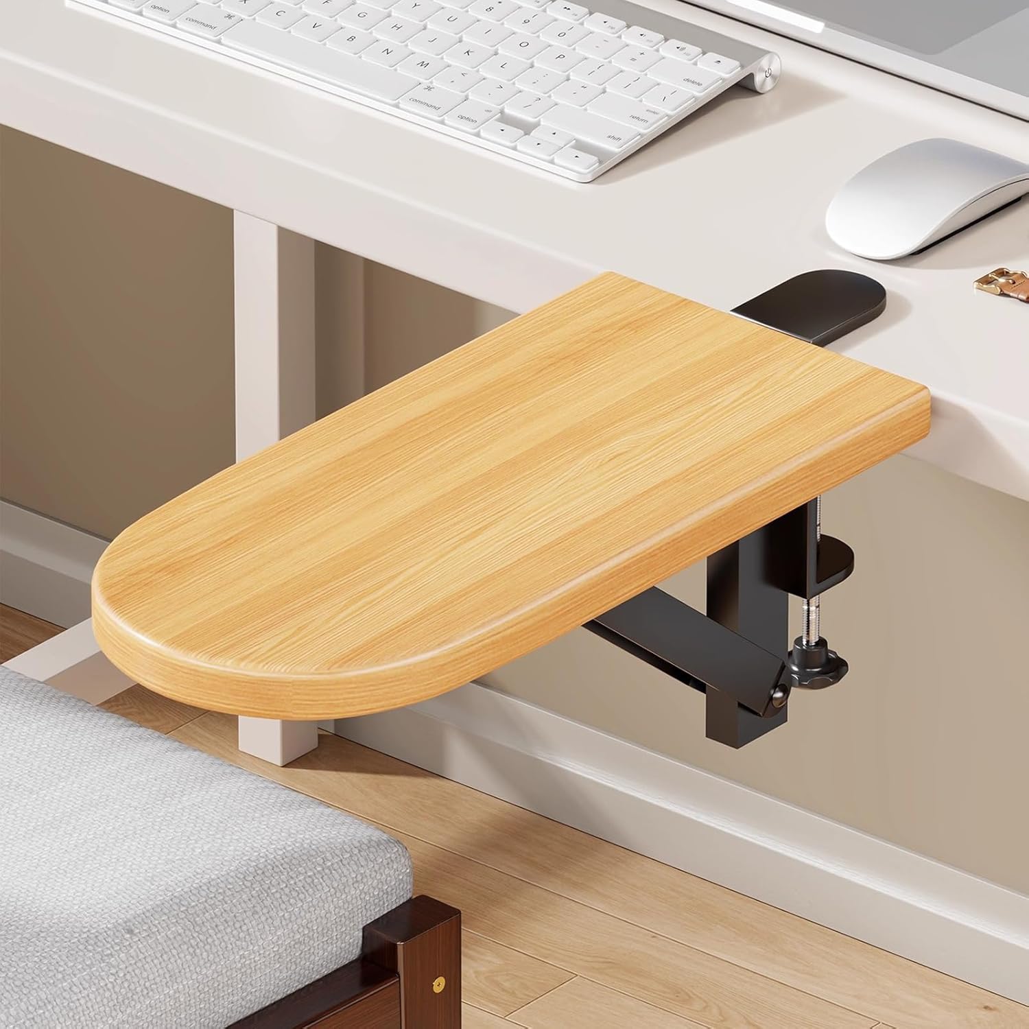 Space Saving Computer Desk Armrest Attachment Ergonomic Elbow Cushion with Nonslip Metal Brackets for Use Computer Desk Elbow Pad