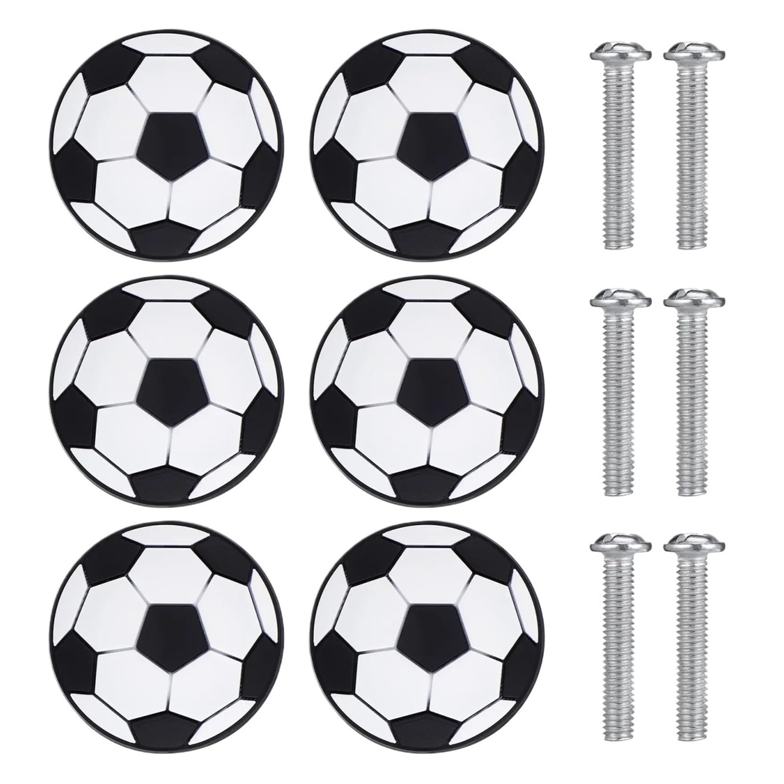 KLdcfhDR 4-6pcs Soft Rubber Sport Ball Shape Cabinet Drawer Knobs(6pcs)