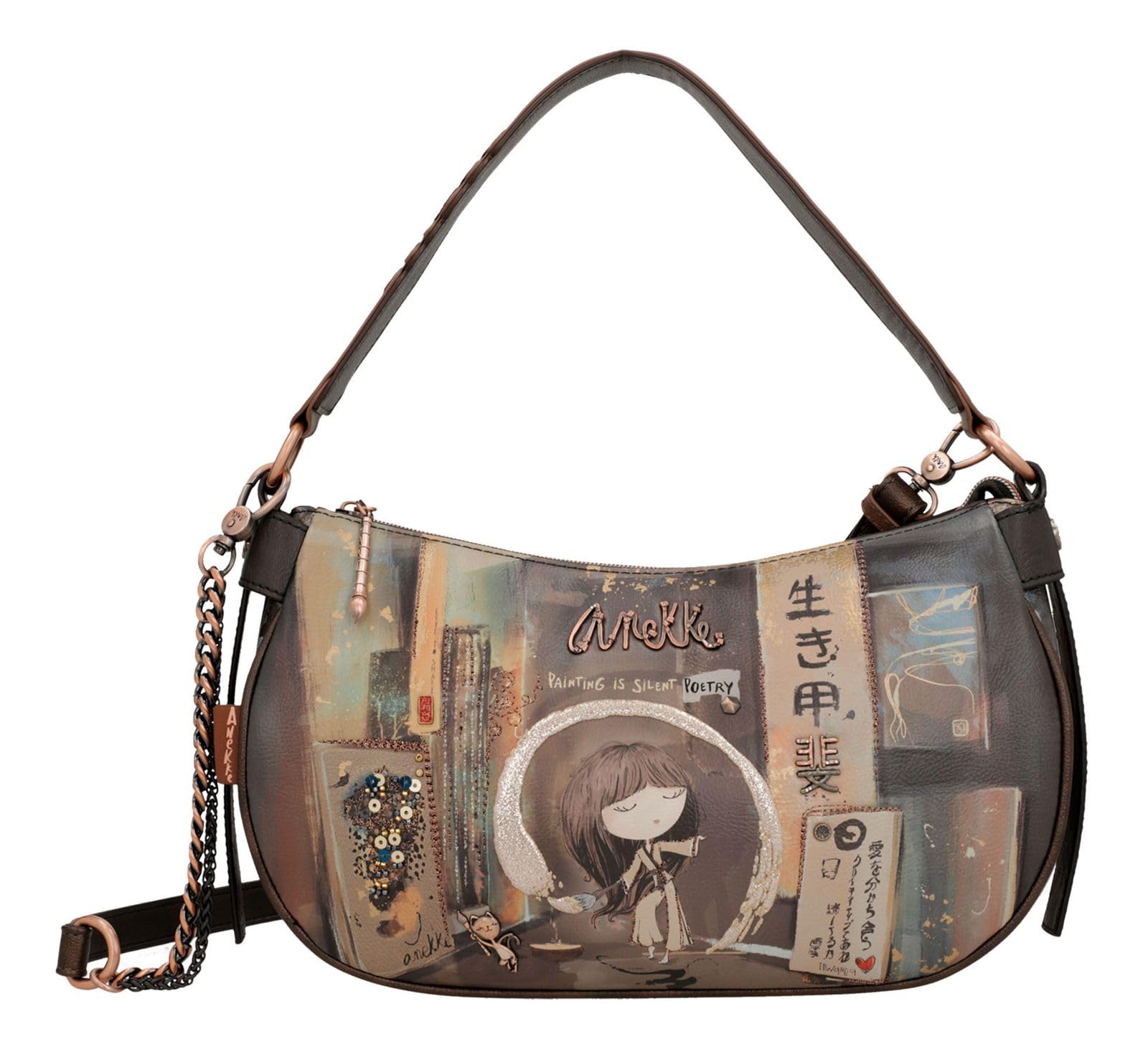 Sac bandoulière Anekke Shōen Multicolor aux finitions artistiques premium
