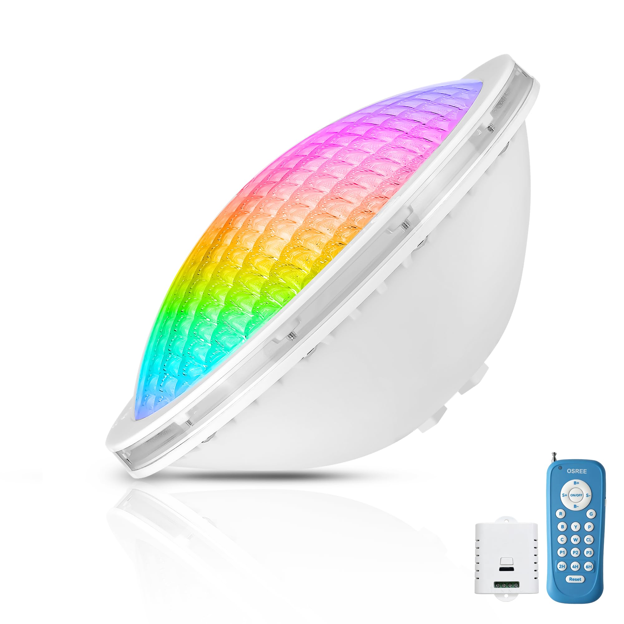 20W Faro Piscina LED PAR56 Sott'acqua, Lampada Piscina RGB Multicolore Dimmerabile 800lm, Timer 2/4/6H, Illuminazione IP68 Impermeabile Luce Piscinas con Telecomando, 12V AC