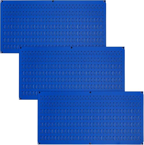 Miniatura 18 de Wall Control - Tablero de clavijas para pared, paquete de 3 tableros de clavijas horizontales de metal de 16 pulgadas de alto x 32 pulgadas