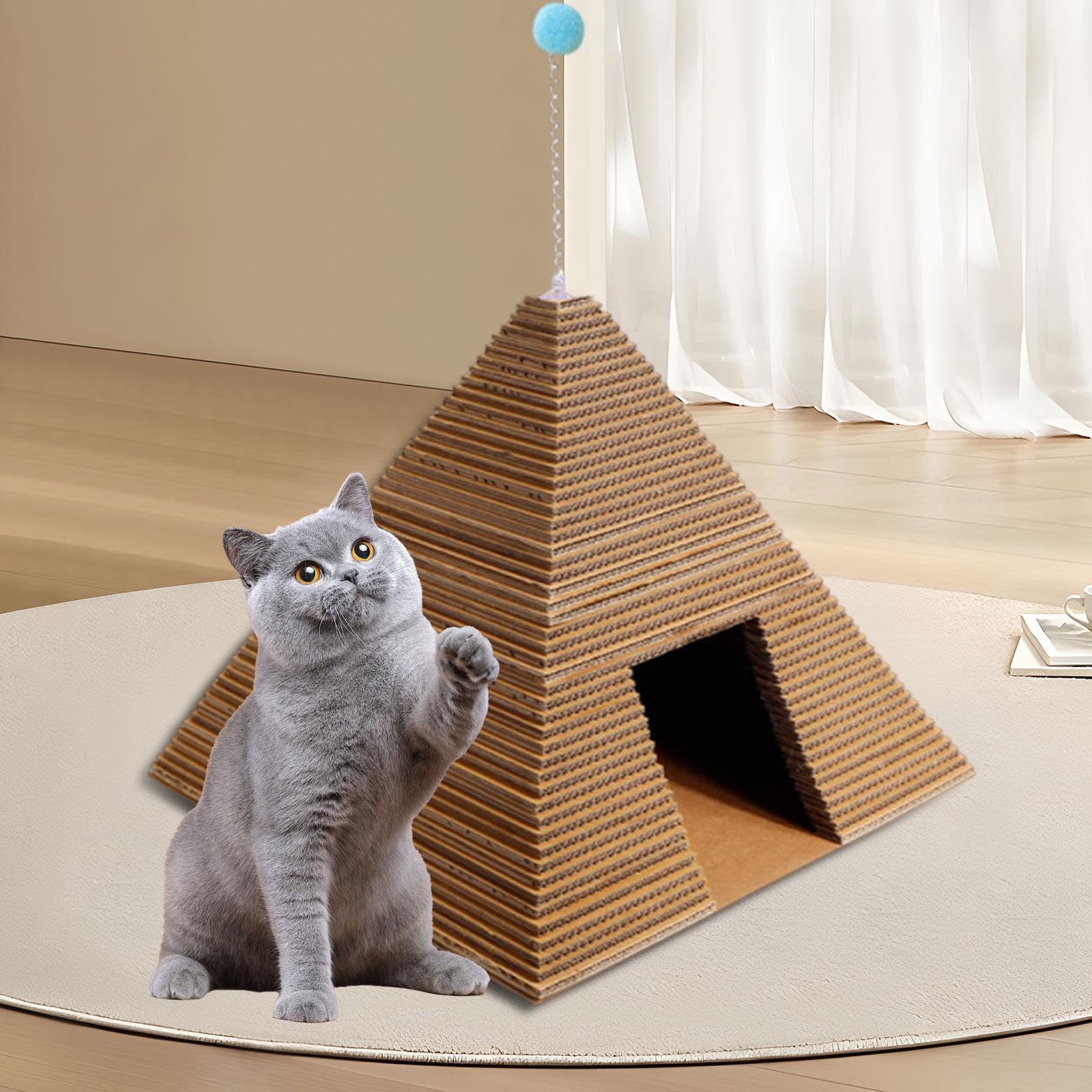 Tiragraffi Per Gatti Piramide Cartone Proteggi Divano
