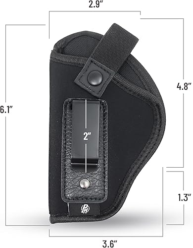 Miniatura 40 de Funda para pistola IWB de PH – Material suave de transporte oculto Interior suave Compatible con M&P Shield 0.354 in.40.45 Auto/Glock 19 26 27