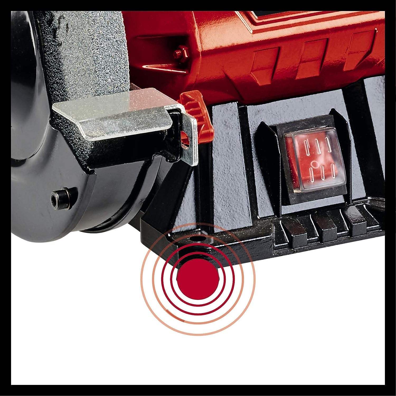 Einhell Smerigliatrice Combinata da Banco Tc-Bg 150 150 W, Disco Abrasivo a Grana Grossa e Disco a Grana Fine K36/K60 Inclusi, Metallo Plastica, Nero/Rosso, Nuovo - Mola Abrasiva 150 W - 150 mm