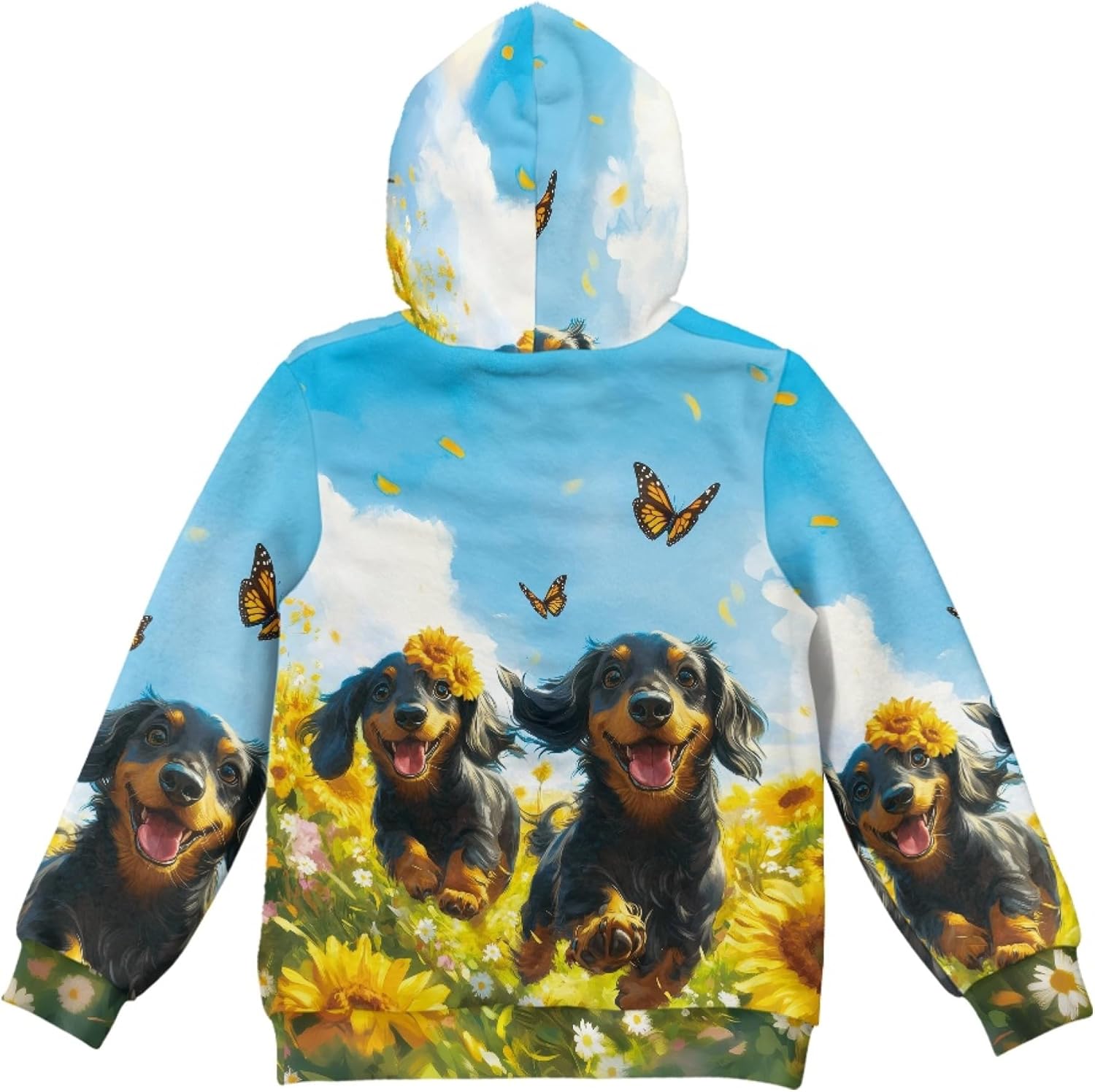AmzPrint Kids Quarter Zip Fleece Hoodies Little Girls Long Sleeve Pullover Back To School Hoodies For Tween Little Girls