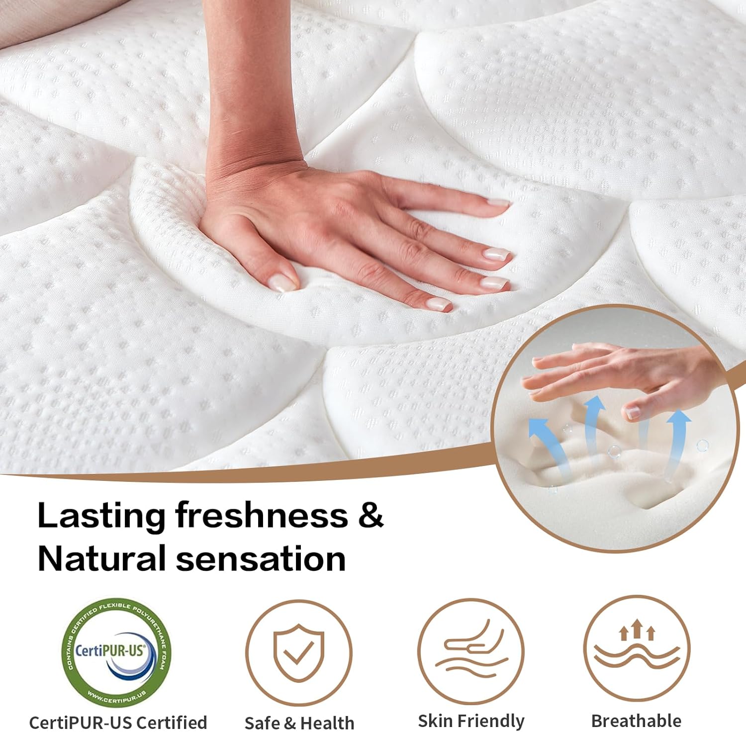 Queen Mattress,12 Inch Queen Size Mattresses in a Box, Dual-Sided Comfort Medium Firm & Plush, Memory Foam Mattress for Pressure Relief & Cool Sleep, CertiPUR-US Certified, Safe Foams & Fabric